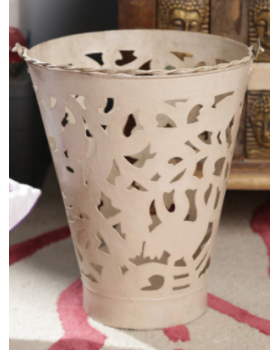 White Metal Vase White Metal Vase